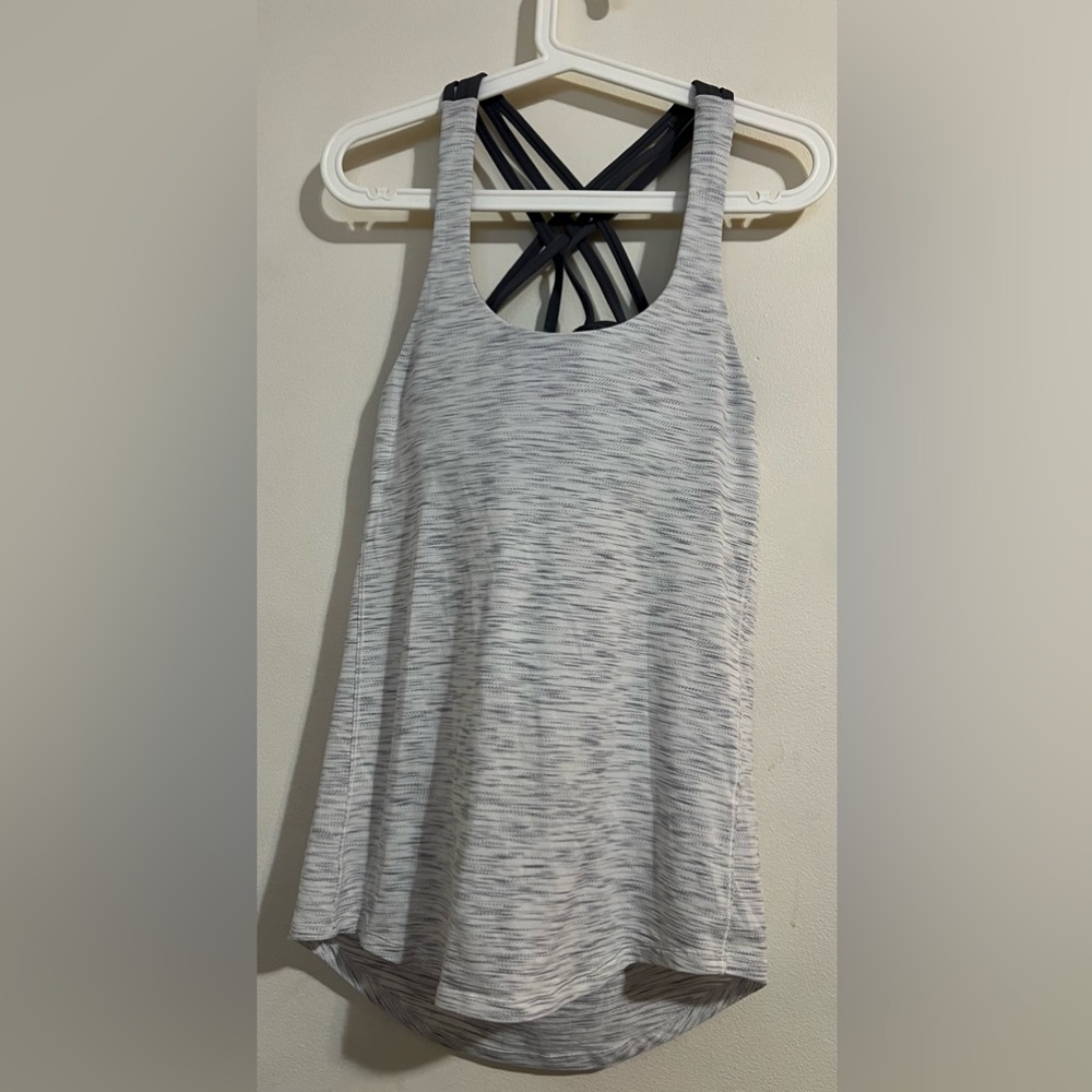 lululemon athletica Gray Space-Dye Strappy Racerback Tank